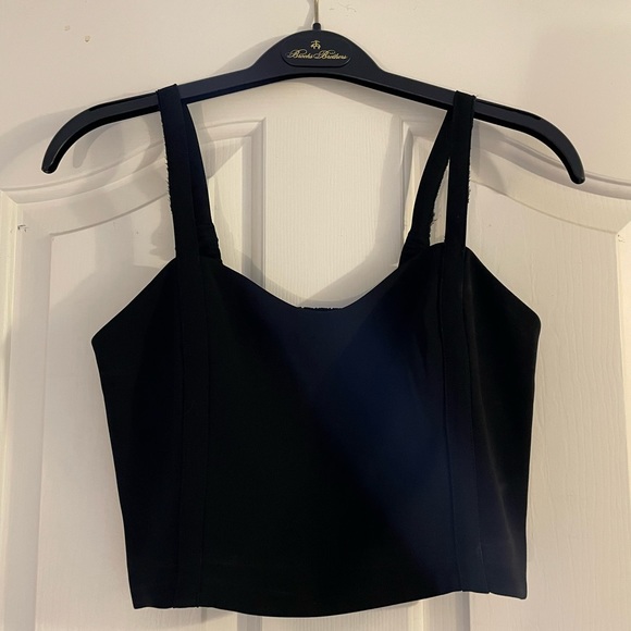 Sunday Best Black Cropped Tank Top - Picture 1 of 3
